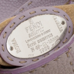 Pre Owned Fendi Lilac Leather Selleria Shoulder Bag