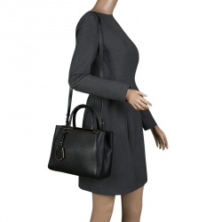 Pre Owned Fendi Black Saffiano Leather Small 2Jours Tote