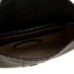 Pre Owned Fendi Black Leather Selleria Shoulder Bag