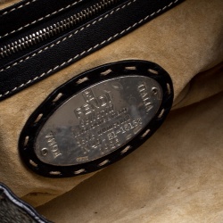 Pre Owned Fendi Black Leather Selleria Shoulder Bag