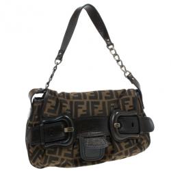 Pre Owned Fendi Zucchino Canvas B.Bag