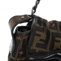 Pre Owned Fendi Zucchino Canvas B.Bag