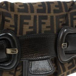 Pre Owned Fendi Zucchino Canvas B.Bag