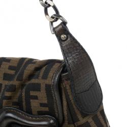 Pre Owned Fendi Zucchino Canvas B.Bag