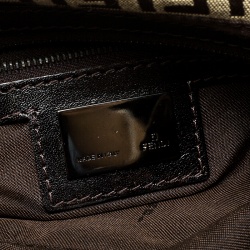 Pre Owned Fendi Brown Zucchino Canvas Mama Baguette Shoulder Bag