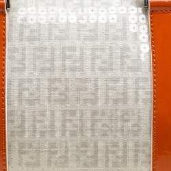 Fendi Beige/Multicolor Zucchino Sequin Canvas and Leather Bauletto Boston Bag