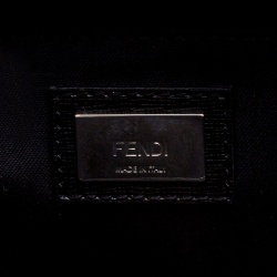 Pre Owned Fendi Black Textured Leather Mini Demi Jour Penguin Shoulder Bag