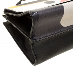 Pre Owned Fendi Black Textured Leather Mini Demi Jour Penguin Shoulder Bag