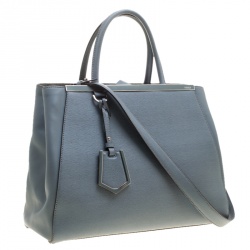 Pre Owned Fendi Grey Saffiano Leather 2Jours Tote