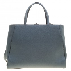 Pre Owned Fendi Grey Saffiano Leather 2Jours Tote
