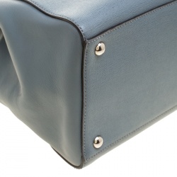 Pre Owned Fendi Grey Saffiano Leather 2Jours Tote