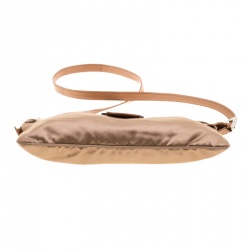 Pre Owned Fendi Brown Satin Mama Baguette Shoulder Bag