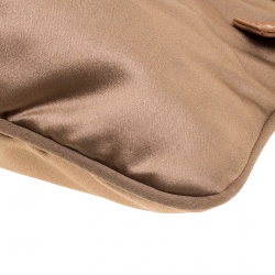 Pre Owned Fendi Brown Satin Mama Baguette Shoulder Bag