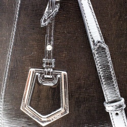 Pre Owned Fendi Black Patent Leather Small 2Jours Tote