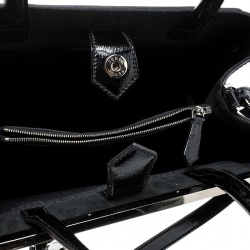 Pre Owned Fendi Black Patent Leather Small 2Jours Tote