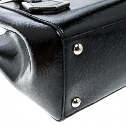 Pre Owned Fendi Black Patent Leather Small 2Jours Tote