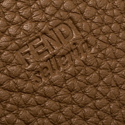 Pre Owned Fendi Brown Leather Mini Peekaboo Clutch