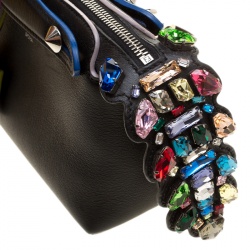 Pre Owned Fendi Black Leather Mini By The Way Crossbody Bag