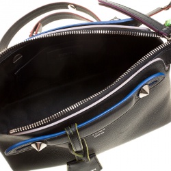 Pre Owned Fendi Black Leather Mini By The Way Crossbody Bag