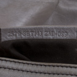 Fendi Grey Leather Maxi Baguette Flap Shoulder Bag