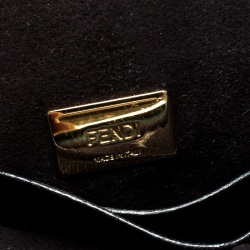 Pre Owned Fendi Multicolor Stripe Print Leather Micro Peekaboo Bag