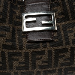 Pre Owned Fendi Brown Zucca Canvas Hobo