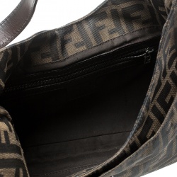 Pre Owned Fendi Brown Zucca Canvas Hobo