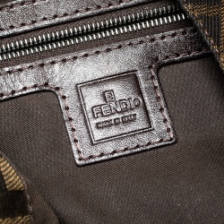 Pre Owned Fendi Brown Zucca Canvas Hobo
