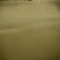 Pre Owned Fendi Green Selleria Leather Large Peekaboo Top Handle Bag