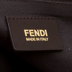 Pre Owned Fendi Metallic Zucca Canvas New Forever Flap Shoulder Bag