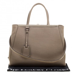 Pre Owned Fendi Beige Saffiano Leather 2Jours Tote