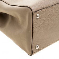 Pre Owned Fendi Beige Saffiano Leather 2Jours Tote