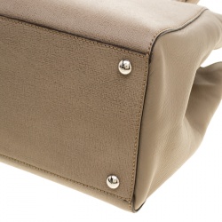 Pre Owned Fendi Beige Saffiano Leather 2Jours Tote
