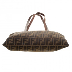 Pre Owned Fendi Tobacco Zucca Canvas Vintage Tote