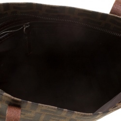 Pre Owned Fendi Tobacco Zucca Canvas Vintage Tote
