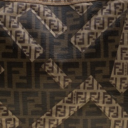 Pre Owned Fendi Tobacco Zucchino and Zucca Coated Canvas Shopper Tote