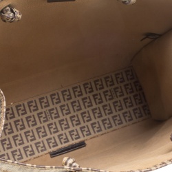 Pre Owned Fendi Tobacco Zucchino and Zucca Coated Canvas Shopper Tote