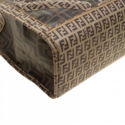 Pre Owned Fendi Tobacco Zucchino and Zucca Coated Canvas Shopper Tote