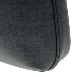 Pre Owned Fendi Black Zucchino Leather Spalmati Crossbody Bag