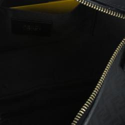 Pre Owned Fendi Black Zucchino Leather Spalmati Crossbody Bag