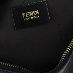 Pre Owned Fendi Black Zucchino Leather Spalmati Crossbody Bag