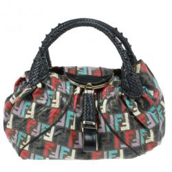 Pre Owned Fendi Multicolor Coated Canvas Spy Bag