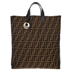 Pre Owned Fendi Brown Vertical Chef Shopping Bag