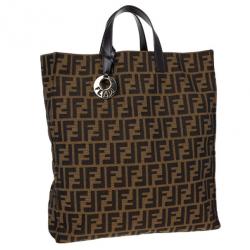 Pre Owned Fendi Brown Vertical Chef Shopping Bag