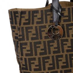 Pre Owned Fendi Brown Vertical Chef Shopping Bag