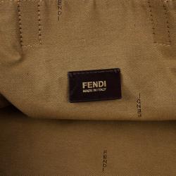 Pre Owned Fendi Brown Vertical Chef Shopping Bag