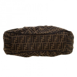 Pre Owned Fendi Tobacco Zucca Canvas Large Chef Tote