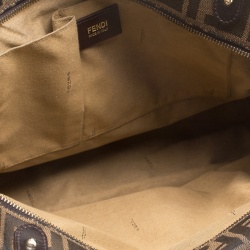 Pre Owned Fendi Tobacco Zucca Canvas Large Chef Tote