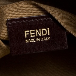 Pre Owned Fendi Tobacco Zucca Canvas Large Chef Tote