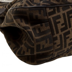 Pre Owned Fendi Tobacco Zucca Canvas Large Chef Tote